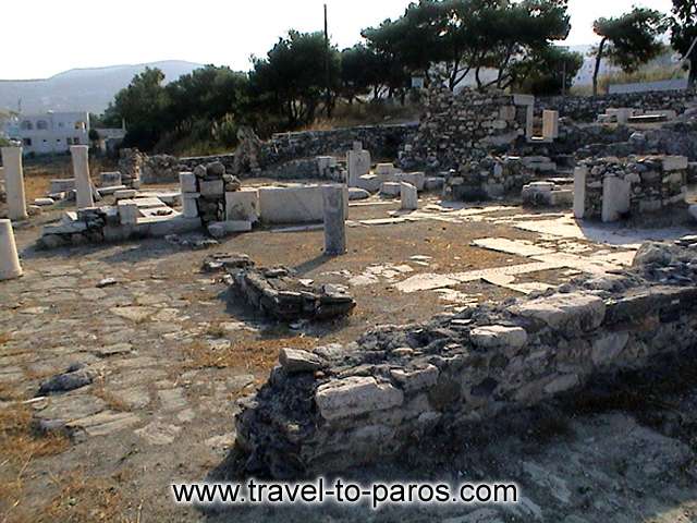 EARLY CRISTIAN BASILICA OF TREIS EKKLISIES - The archaeological site of Early Christian Basilica of Treis Ekklisies (three churches) is founded 1 km away from Parikia.
