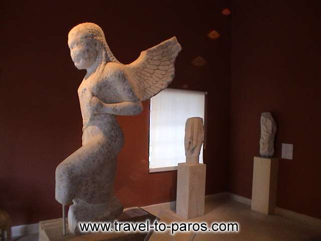 ARCHAEOLOGICAL MUSEUM OF PAROS - The archaic marble statue of Gorgo.