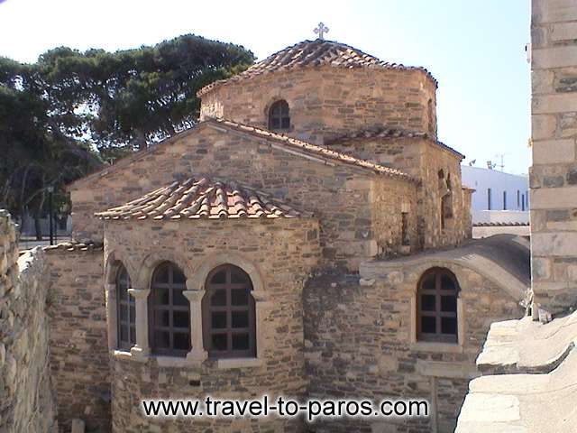 EKATONTAPYLIANI CHURCH - In the Justinian period, the roof of the church is being substituted by a dome and vaults.